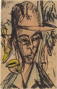 Ernst Ludwig Kirchner - Self-Portrait with Pipe