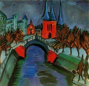 Ernst Ludwig Kirchner - The red river Elisabeth in Berlin