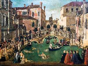 Gentile Bellini - Miracle of the Cross at the Bridge of S. Lorenzo