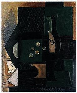 Georges Braque - Bottle and Grapes