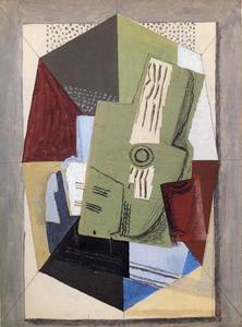 Georges Braque - Guitar and Sheet Music on Table