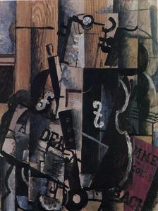 Georges Braque - Violin and Clarinet on a Table