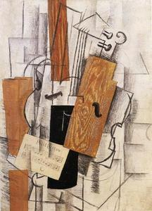 Georges Braque - Violin and Sheet Music on a Table (Petit Oiseau)