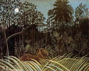 Henri Julien Félix Rousseau (Le Douanier) - Jungle with Lion