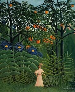 Henri Julien Félix Rousseau (Le Douanier) - Woman Walking in an Exotic Forest