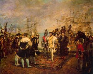 Ignacio Pinazo Camarlench - Landing of Francis I in the port of Valencia
