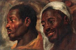 Jacob Jordaens - Head studies of two African men