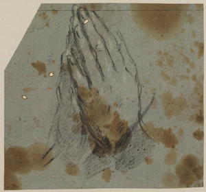 Jacopo Bassano (Jacopo Da Ponte) - Study of praying hands 1