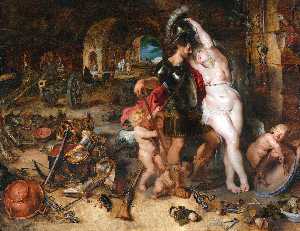 Jan Brueghel The Elder - The Return from War. Mars Disarmed by Venus