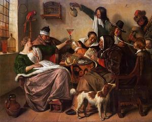 Jan Steen - As the Old Sing, So Pipe the Young