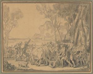 Jean-Baptiste Greuze - A Farmer Entrusting the Plow to His Son
