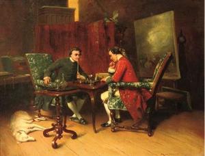 Jean Louis Ernest Meissonier - A game of chess
