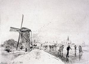 Johan Barthold Jongkind - View of the City of Maaslins (Holland)