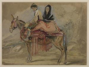 John Frederick Lewis - Spanish Couple Riding a Mule