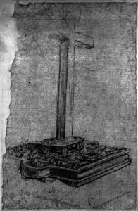 John La Farge - Cross on a Decorated Base. Study for King Monument