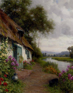Louis Aston Knight - A Riverside Cottage