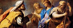 Luca Giordano - Abraham worshipping three angels