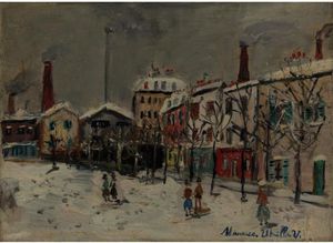 Maurice Utrillo - Factories In The Snow