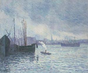 Maximilien Luce - The port of Rotterdam 1