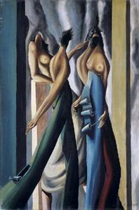 Oscar Dominguez - Women with boxes of sardines (two couples)