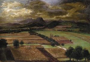 Otto Dix - Hegauberge grain fields and hills