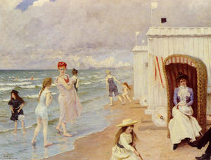 Paul Gustave Fischer - The Day at the Beach