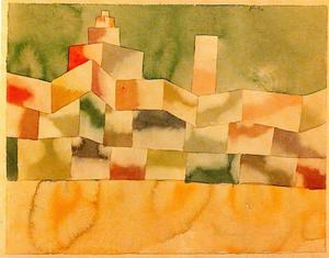  Artwork Replica Oriental Architecture by Paul Klee (1879-1940, Switzerland) | WahooArt.com