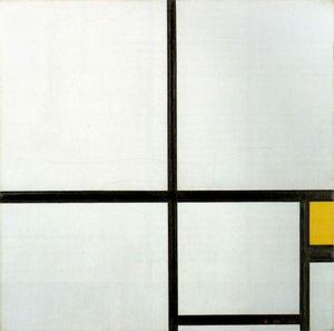 Piet Mondrian - Composition with yellow patch