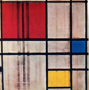 Piet Mondrian - Unfinished Composition with red yellow and blue