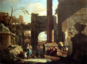 Sebastiano Ricci - Classical Ruins and Figures