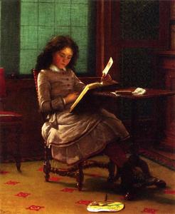 Seymour Joseph Guy - Young Girl Reading