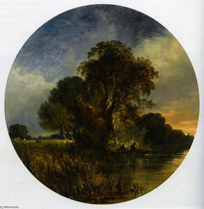 Sidney Richard Percy - River Landscape Pair Part 1