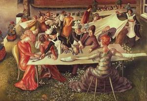 Sir Stanley Spencer - Dinner on the Hotel Lawn