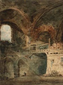 Thomas Girtin - The Ruins of the Emperor Julian-s Baths, Hôtel de Cluny, Paris