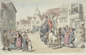 Thomas Rowlandson - Dolphins Inn; Greenwich and Woolwich Coaches