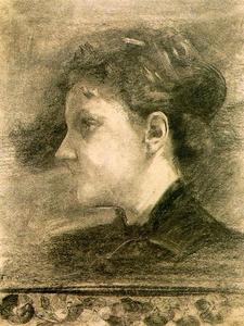 Thomas Wilmer Dewing - Portrait of Mariette Benedict Cotton
