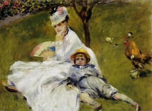 Pierre-Auguste Renoir - Camille Monet and Her Son Jean in the Garden at Argenteuil
