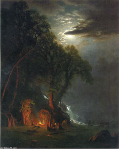 Albert Bierstadt - Campfire Site, Yosemite