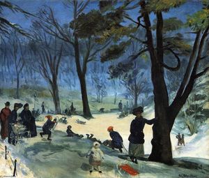 William James Glackens - Central Park in Winter