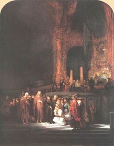 Rembrandt Van Rijn - Christ and the Woman Taken in Adultery