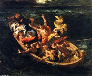 Eugène Delacroix - Christ on the Sea of Galilee