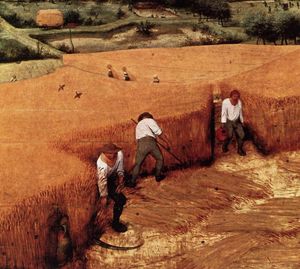 Pieter Bruegel The Elder - The Corn Harvest (detail)