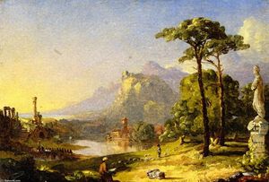 Jasper Francis Cropsey - Cranch on a Pedestal in Italy