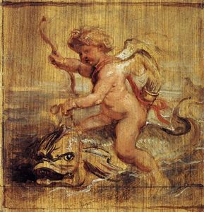 Peter Paul Rubens - Cupid Riding a Dolphin