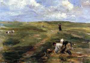 Max Liebermann - Digging for Potatoes in the Dunes at Zandvoort