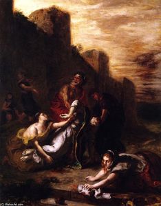 Eugène Delacroix - Disciples and Holy Women Carrying Away the Body of Saint Stephen