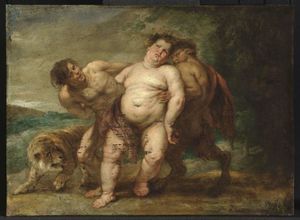 Peter Paul Rubens - Drunken Bacchus with Faun and Satyr