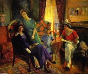 William James Glackens - Family group