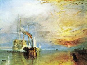 William Turner - The Fighting Temeraire--, Tugged to her Last Berth To Be Broken Up, 1838--
