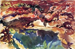 John Singer Sargent - Figure and Pool